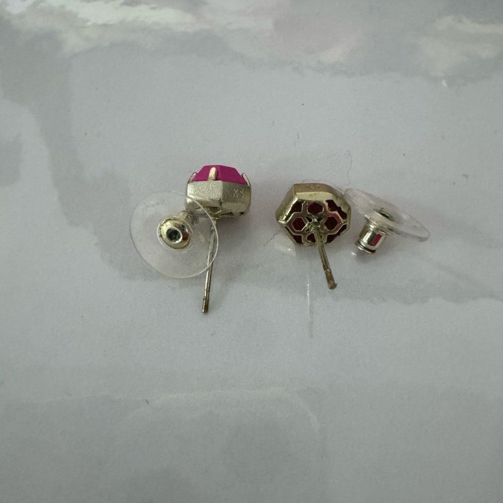 Kendra Scott Logan Earrings - Gold & Pink - Picture 4 of 5
